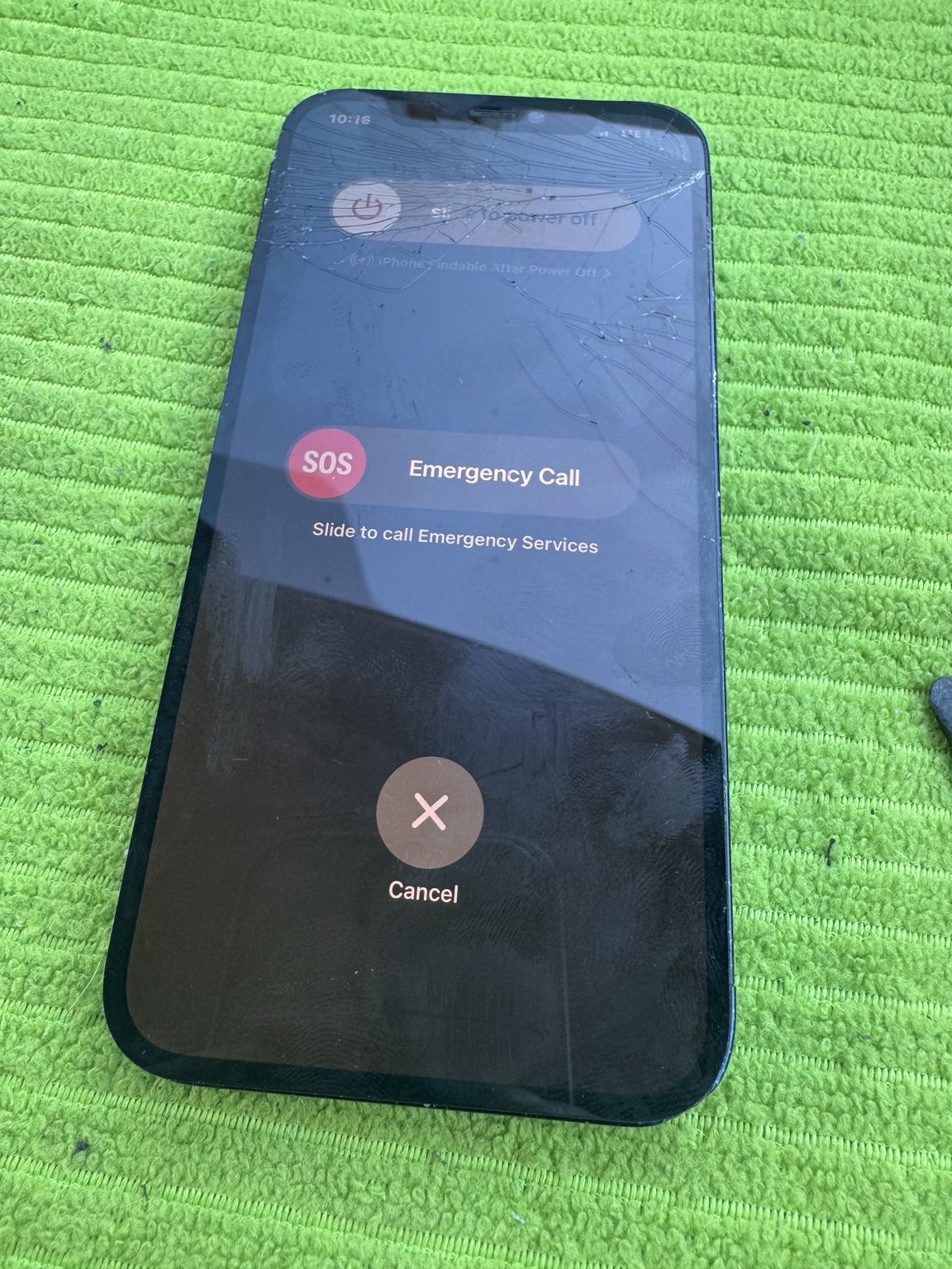 iPhone 12 front glass shattered and touchscreen not responding before mobile repair in Walden SE Calgary